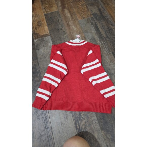 No Comment Girls Red Peppermint Christmas Ugly Sweater Large (14) NWT B9 - Picture 7 of 9
